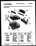 RACKS AND TRAYS Diagram and Parts List for SU880RXR1  Frigidaire Dishwasher