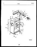 CABINET PARTS Diagram and Parts List for 95-1437-23-05  Tappan Refrigerator