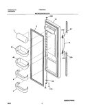 REFRIGERATOR DOOR Diagram and Parts List for FRS23R4CQ2  Frigidaire Refrigerator