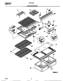 SHELVES / CONTROLS Diagram and Parts List for FRT15CRCD1  Frigidaire Refrigerator
