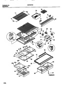 SHELVES, CONTROLS, DIVIDER, MULLION Diagram and Parts List for MRT21PNBW2  Frigidaire Refrigerator