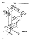 BURNER Diagram and Parts List for MGF345CESD  Frigidaire Range