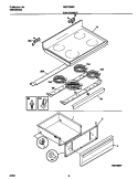 TOP / DRAWER Diagram and Parts List for MEF356BFDA  Frigidaire Range