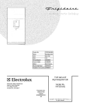 COVER Diagram and Parts List for FRTB7B4EMB3  Frigidaire Refrigerator