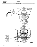 MOTOR & PUMP Diagram and Parts List for FDB768GEW0  Frigidaire Dishwasher