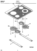 TOP / DRAWER Diagram and Parts List for FED367CCTC  Frigidaire Range