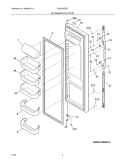 REFRIGERATOR DOOR Diagram and Parts List for GS23HSZDPW6  Frigidaire Refrigerator