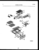 SHELVES AND SUPPORTS Diagram and Parts List for ATG170NCD2  Frigidaire Refrigerator