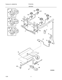 BURNER Diagram and Parts List for FGF337BCL  Frigidaire Range