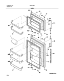 DOOR Diagram and Parts List for GRT21R6AW2  Gibson Refrigerator