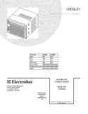 COVER Diagram and Parts List for CAE8MB  Crosley Air Conditioner