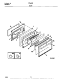 DOOR Diagram and Parts List for TGF362BBBD  Tappan Range