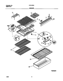 SHELVES Diagram and Parts List for FRT21PRGW1  Frigidaire Refrigerator