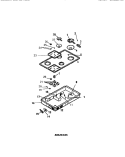 COOKTOP Diagram and Parts List for RB131CF0  Frigidaire Cooktop