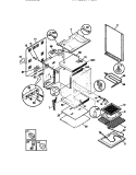 BODY Diagram and Parts List for FEF350BADD  Frigidaire Range