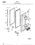 REFRIGERATOR DOOR Diagram and Parts List for FRS22XGCD3  Frigidaire Refrigerator