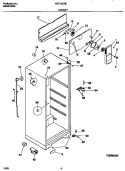 CABINET Diagram and Parts List for MRT18DNCW2  Frigidaire Refrigerator