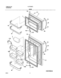 DOOR Diagram and Parts List for PLHT189CSB2  Frigidaire Refrigerator