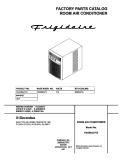 COVER Diagram and Parts List for FAK083J7V3  Frigidaire Air Conditioner