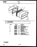 DOOR PARTS Diagram and Parts List for 30-1049-00-11  Tappan Range