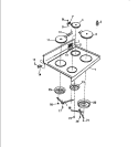 TOP, DRAWER Diagram and Parts List for KF590HDD0  Frigidaire Wall Oven