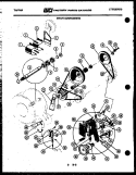 DRIVE COMPONENTS Diagram and Parts List for 46-2707-23-00  Tappan Washer