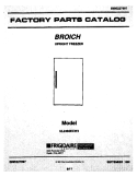 COVER Diagram and Parts List for UL2483ECW4  Frigidaire Freezer