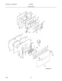OVEN DOOR Diagram and Parts List for FEF455BBC  Frigidaire Range