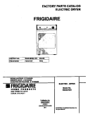 COVER Diagram and Parts List for FDE437GHS0  Frigidaire Dryer