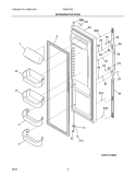 REFRIGERATOR DOOR Diagram and Parts List for GS26HSZCC6  Frigidaire Refrigerator