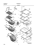 SHELVES Diagram and Parts List for FRS26H5ASB4  Frigidaire Refrigerator
