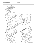 SHELVES Diagram and Parts List for FFHT1816LK3  Frigidaire Refrigerator