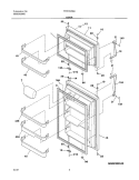 DOOR Diagram and Parts List for FRT21KR6AB1  Frigidaire Refrigerator