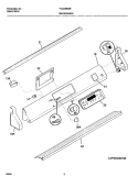 BACKGUARD Diagram and Parts List for FCS388WECF  Frigidaire Range