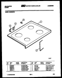 COOKTOP PARTS Diagram and Parts List for RER305GD1  Kelvinator Range