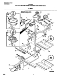 BURNER Diagram and Parts List for FGF376CEBJ  Frigidaire Range