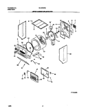 UPPER CABINET / DRUM HEATER Diagram and Parts List for MLXG42RED4  Frigidaire Washer Dryer Combo