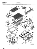 SHELVES / CONTROLS Diagram and Parts List for FRT21NRFW0  Frigidaire Refrigerator