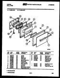 UPPER OVEN DOOR PARTS Diagram and Parts List for 11-5969-00-01  Tappan Wall Oven