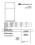 COVER Diagram and Parts List for WRT18MP5AW3  Westinghouse Refrigerator