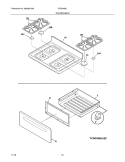 TOP/DRAWER Diagram and Parts List for CRG3480LWD  Crosley Range
