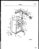 CABINET PARTS Diagram and Parts List for 95-1781-00-00  Tappan Refrigerator