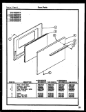 DOOR PARTS Diagram and Parts List for CGA1M3WSTA  Gibson Range