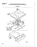 TOP / DRAWER Diagram and Parts List for FEF375BHBB  Frigidaire Range