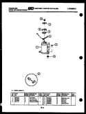COMPRESSOR PARTS Diagram and Parts List for A11ME5F1  Frigidaire Air Conditioner