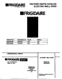 COVER Diagram and Parts List for FEB755CESB  Frigidaire Wall Oven