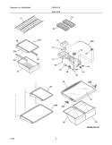 SHELVES Diagram and Parts List for FRT18KR7EQ7  Frigidaire Refrigerator