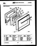 DOOR PARTS Diagram and Parts List for 37IGCDWAN5  Tappan Range