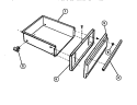 DRAWER PARTS Diagram and Parts List for 30-3989-00-02  Tappan Range