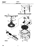MOTOR & PUMP Diagram and Parts List for FDB836GFT2  Frigidaire Dishwasher